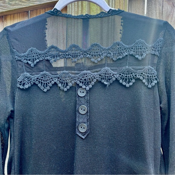 PRETTY ANGEL Size Small Tunic Boho Festival Layered Lace Slip On Top - Picture 5 of 6